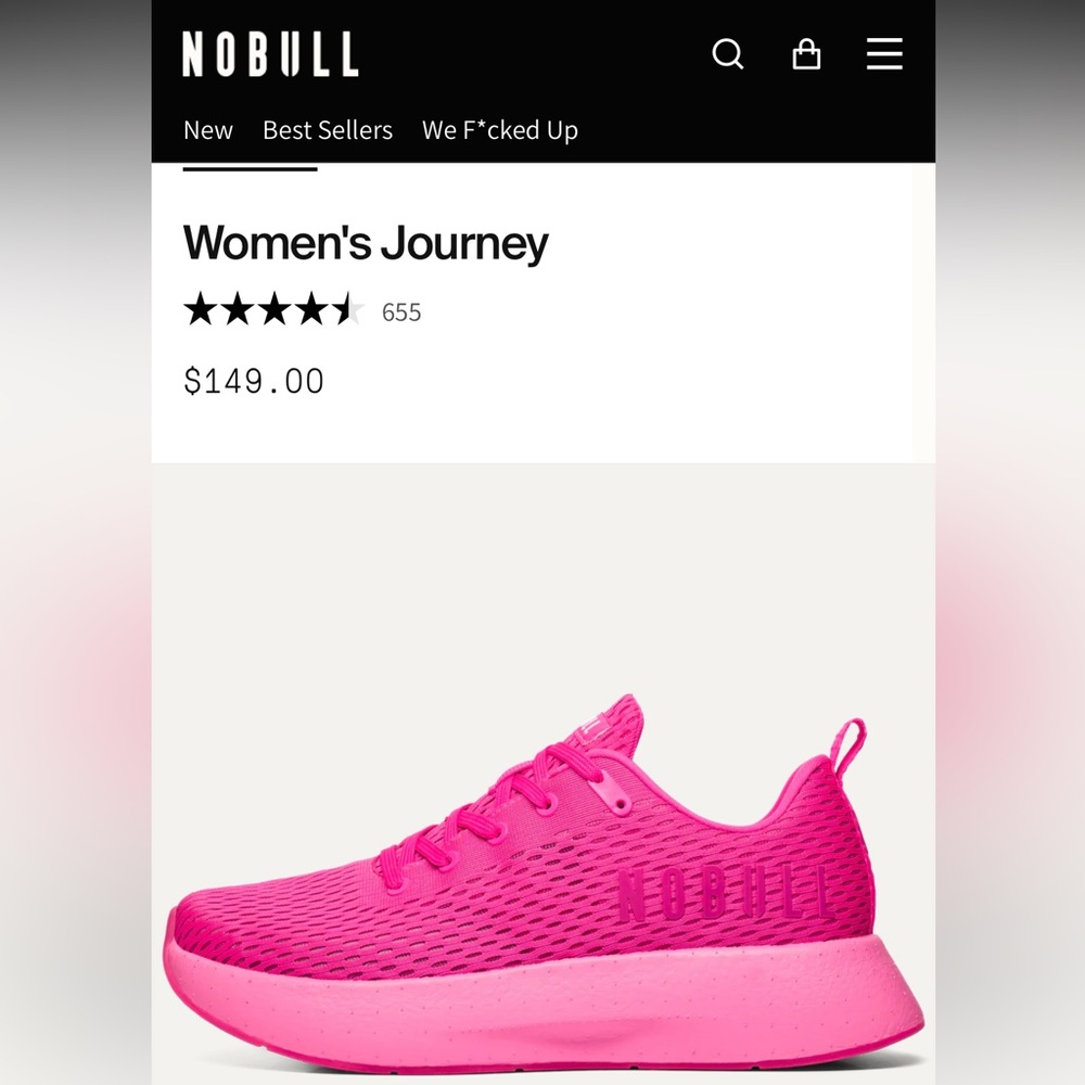 NOBULL Journey Women’s Size 7 Neon Pink